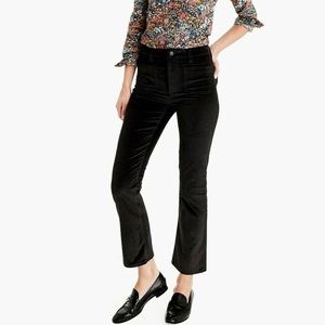 J.Crew Petite Demi-boot crop jean in velvet